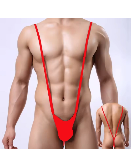 Bacio Fantezi  Lastikli Kırmızı Erkek String - Tanga BC4615