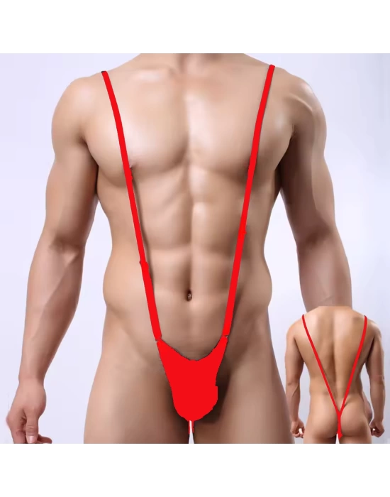 Bacio Fantezi  Lastikli Kırmızı Erkek String - Tanga BC4615