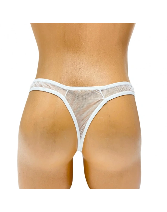 Bacio Fantezi Seksi Beyaz Transparan Erkek İç Çamaşırı BC4584