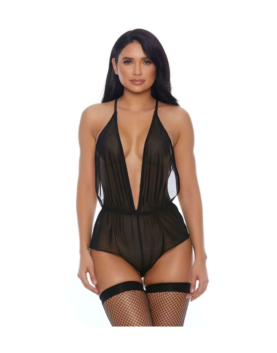Bacio Fantezi Tulum Transparan Seksi İç Giyim Gecelik BC8652