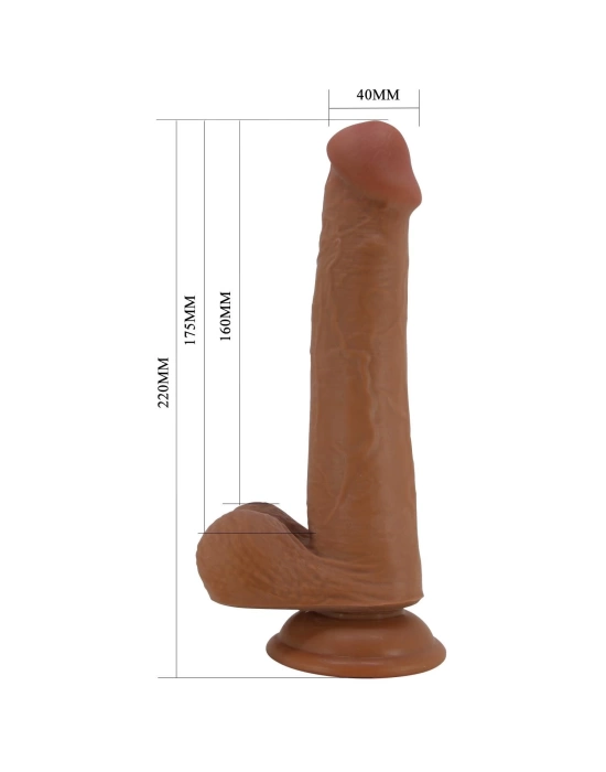 Wossi Belden Bağlamalı 22 cm Yeni Nesil Çift Katmanlı Realistik Vantuzlu Dildo Penis - Tallen