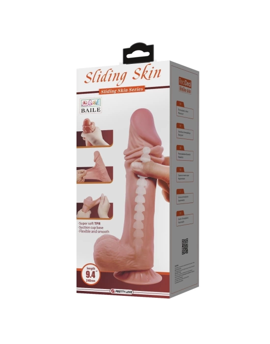 Belden Bağlamalı 24 cm Kıkırdak Yapılı Çift Katmanlı Gerçekçi Melez Dildo Penis
