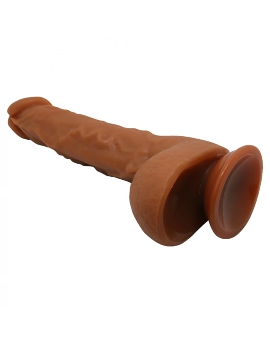 Belden Bağlamalı 25,2 cm Realistik Vantuzlu Melez Dildo Penis - Jason