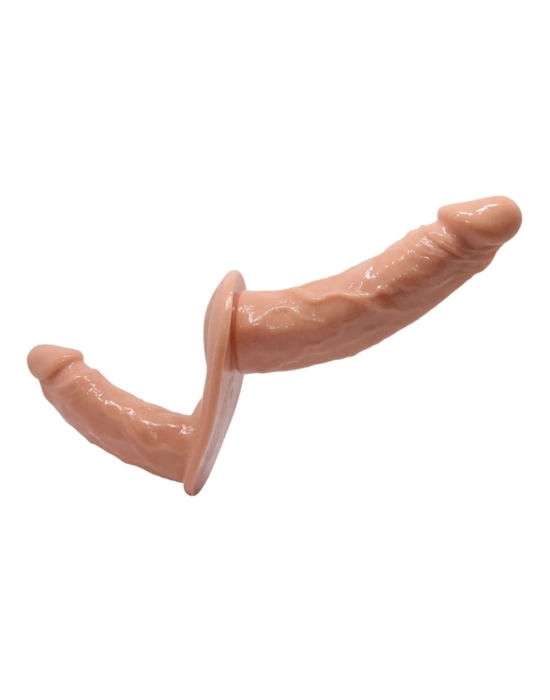 Belden Bağlamalı Çift Taraflı İçi Dolu Strapon Penis