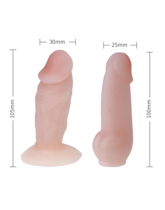 Belden Bağlamalı İçi Dolu 10cm Çift Strapon Penis