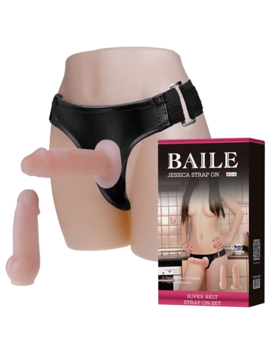 Belden Bağlamalı İçi Dolu 10cm Çift Strapon Penis