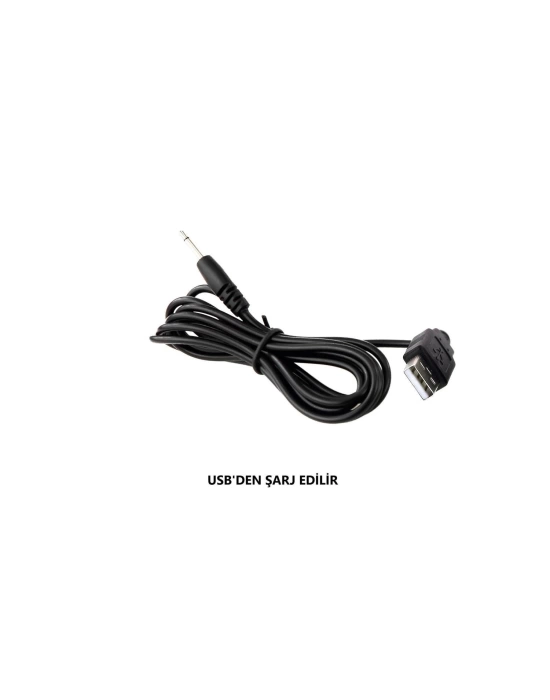 Belden Bağlamalı USB Şarjlı 25 cm Oynar Başlı İleri Geri Hareketli Titreşimli Dildo - Wilks