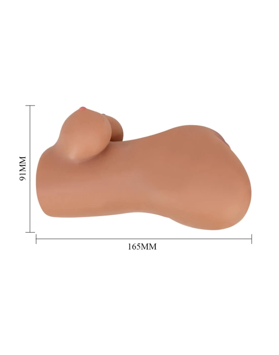 Büyük Göğüslü Realistik Suni Vajina Anal Mastürbatör Melez - Hannah