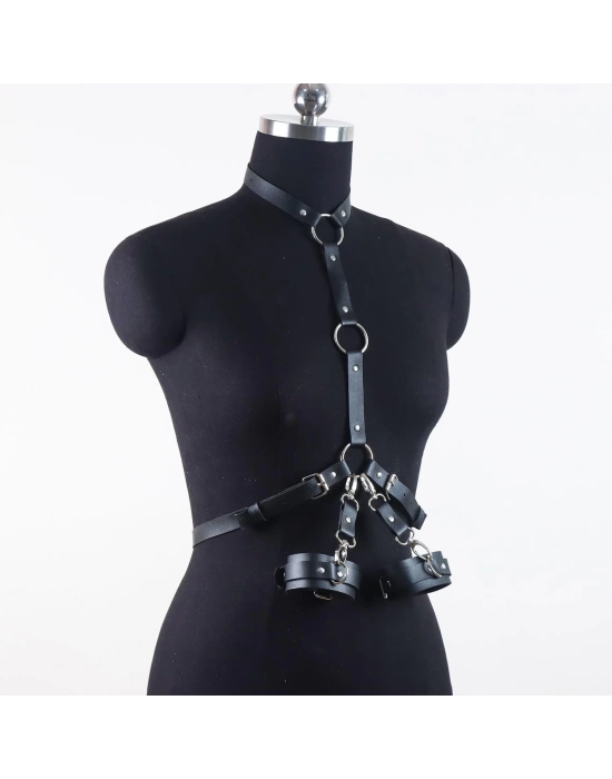 Wossi Çift Bileklikli Göğüs ve Bel Harness Seti