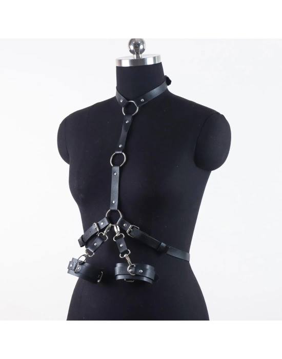 Wossi Çift Bileklikli Göğüs ve Bel Harness Seti