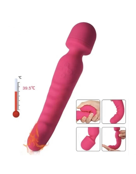 Wossi Çift Taraflı Wand Vibratör Kırmızı