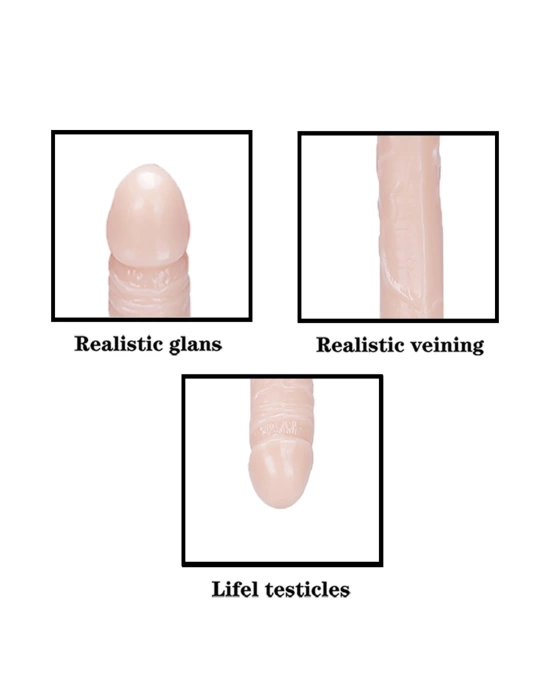 Wossi Çift Uçlu Realistik Dildo - 37,5 cm