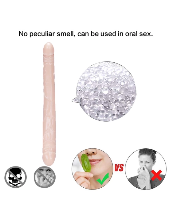 Wossi Çift Uçlu Realistik Dildo - 37,5 cm