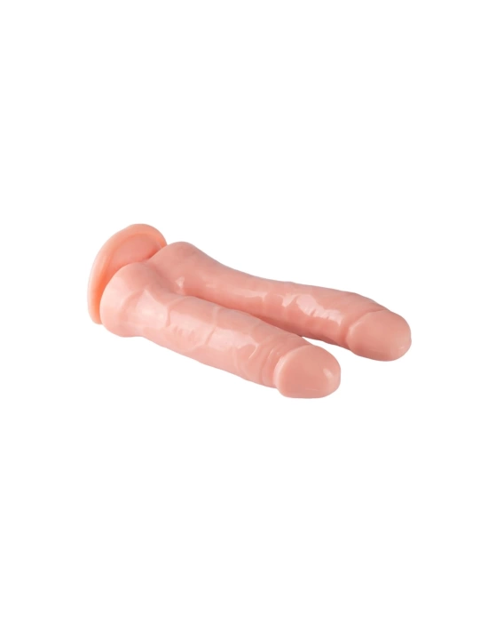 Wossi Çift Uçlu Ten Rengi Realistik Dildo