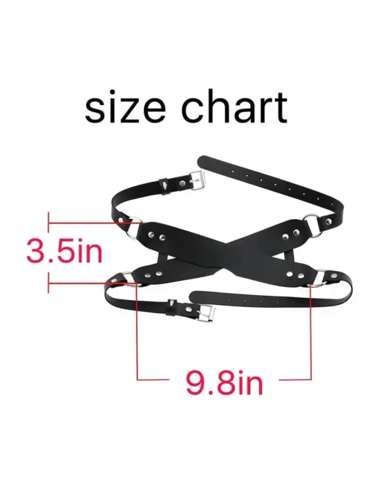 Wossi Deri Çapraz Göz Maskesi Ayarlanabilir Harness
