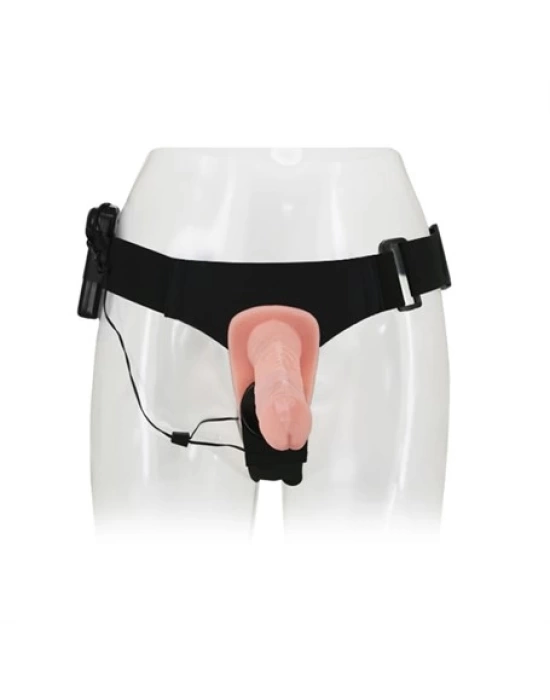 Wossi Double Belden Bağlamalı Anal Plug ve Realistik Titreşimli Penis