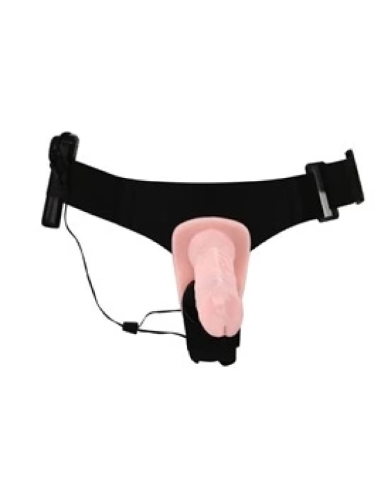 Wossi Double Belden Bağlamalı Anal Plug ve Realistik Titreşimli Penis