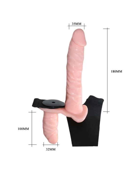 Wossi Double Belden Bağlamalı Anal Plug ve Realistik Titreşimli Penis