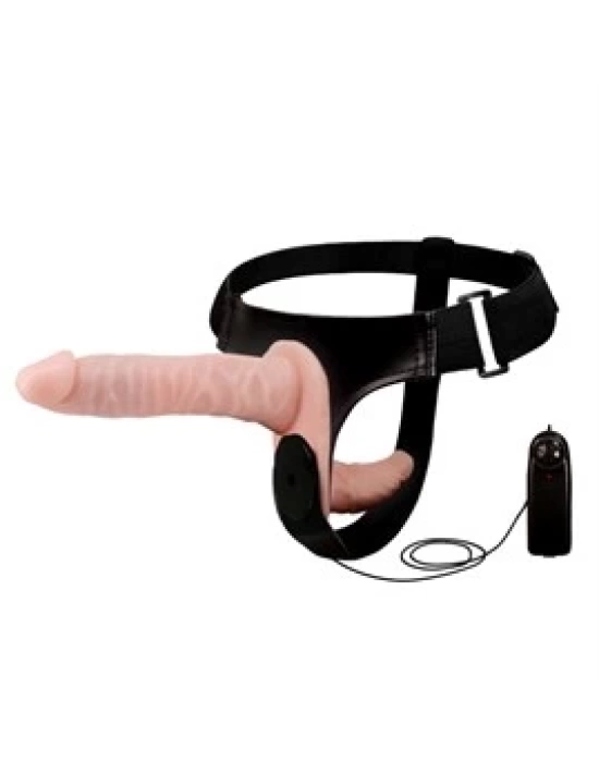 Wossi Double Belden Bağlamalı Anal Plug ve Realistik Titreşimli Penis