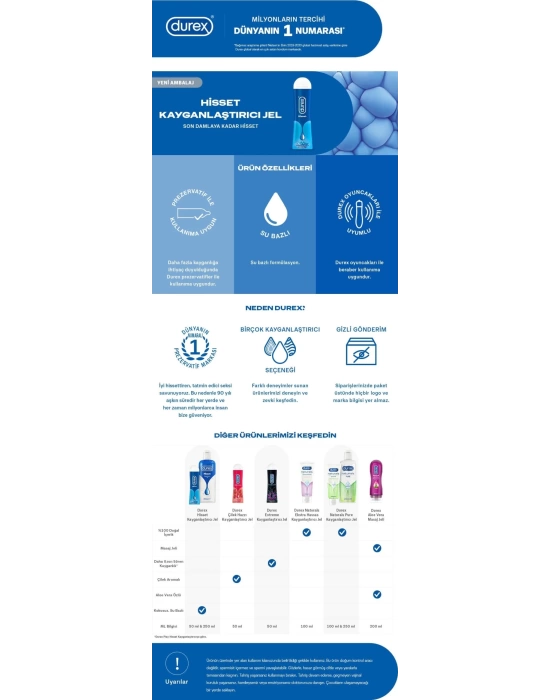 Durex Hisset Kayganlaştırıcı Jel 50 ml