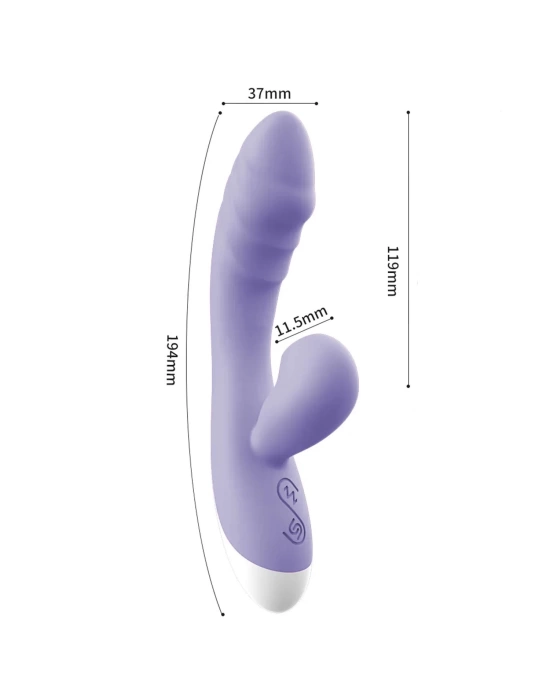 Wossi Emişli Curved Rabbit Vibratör Mor