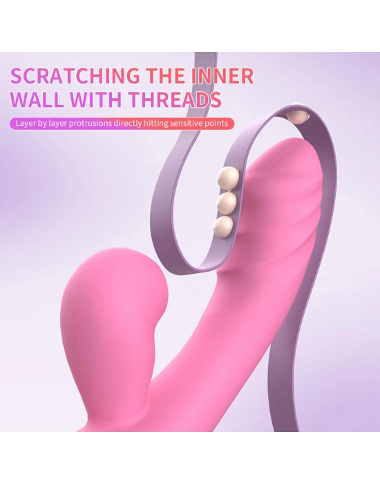 Wossi Emişli Curved Rabbit Vibratör Pembe