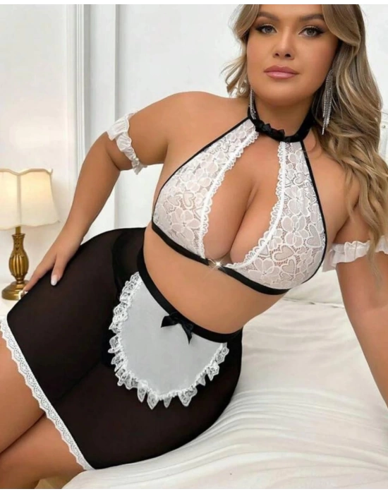 Fantazi Seksi Halkalı Dantelli Babydol Gecelik BC9235