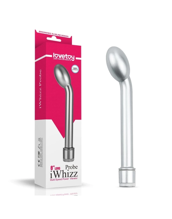 G-Spot Uyarıcılı Titreşimli Gümüş Vibratör Dildo 21 cm
