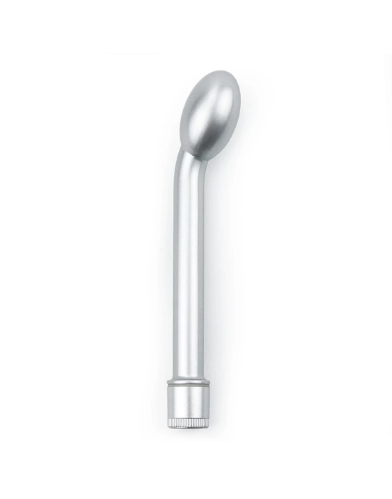 G-Spot Uyarıcılı Titreşimli Gümüş Vibratör Dildo 21 cm