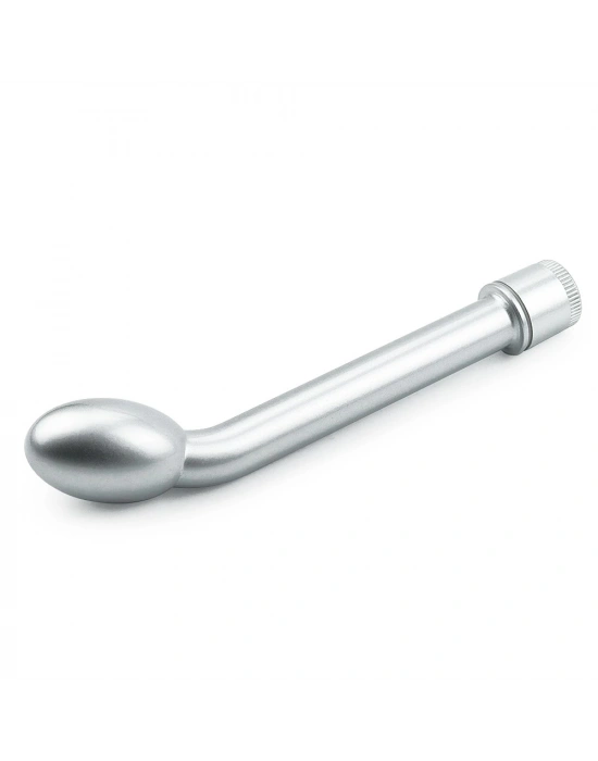G-Spot Uyarıcılı Titreşimli Gümüş Vibratör Dildo 21 cm