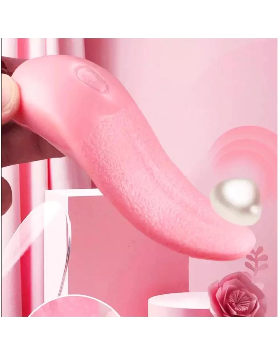 Gerçekçi Dil Vibratör Pembe