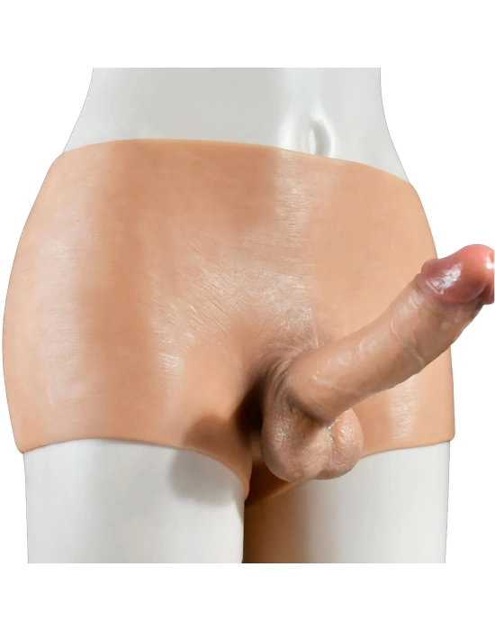 Giyilebilir Silikon Gerçekçi Dildo Pantolon Küçük Boy Dolu Strapon