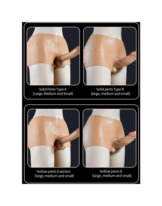 Giyilebilir Silikon Gerçekçi Dildo Pantolon Küçük Boy Dolu Strapon