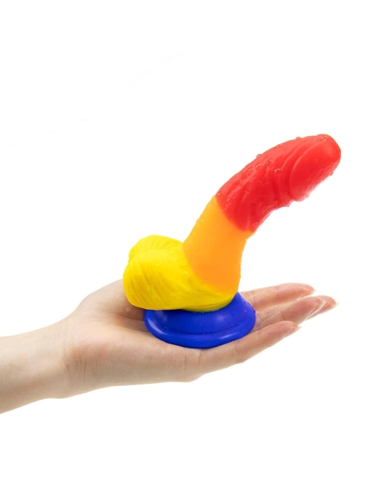 Wossi Gökkuşağı Realistik Dildo 12cm