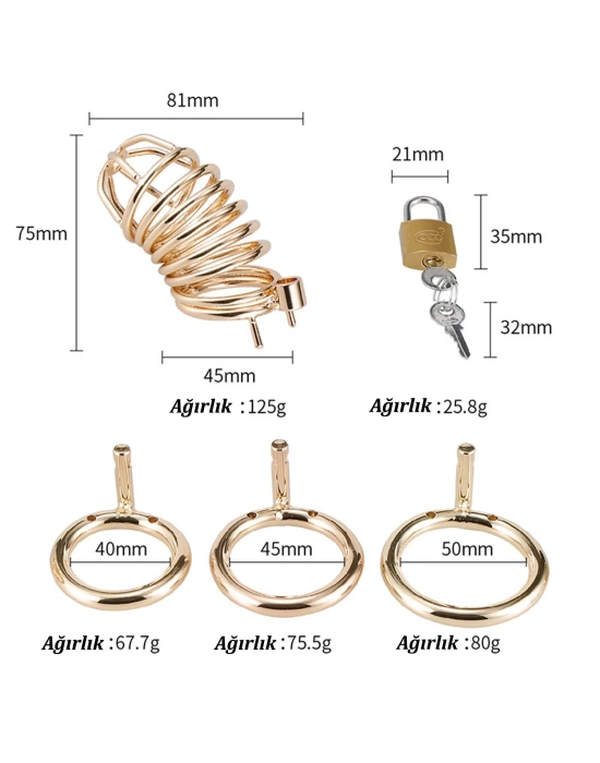 Wossi Gold Penis Kilidi 50mm