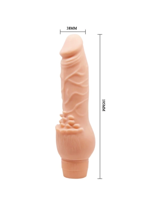 Güçlü Titreşimli 19,5 cm Realistik Vibratör Gerçekci Penis Dildo