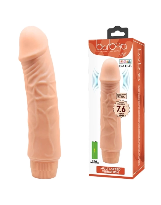 Güçlü Titreşimli 19,5 cm Realistik Vibratör Gerçekci Penis Dildo