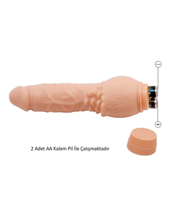 Wossi Güçlü Titreşimli 19,5 cm Realistik Vibratör Gerçekci Penis Dildo