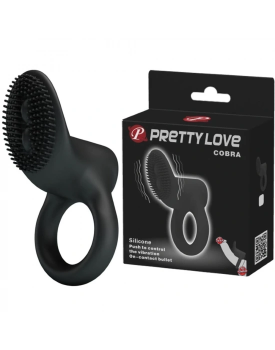 Klitoral Uyarıcılı Güçlü Titreşimli Penis Halkası - Cobra