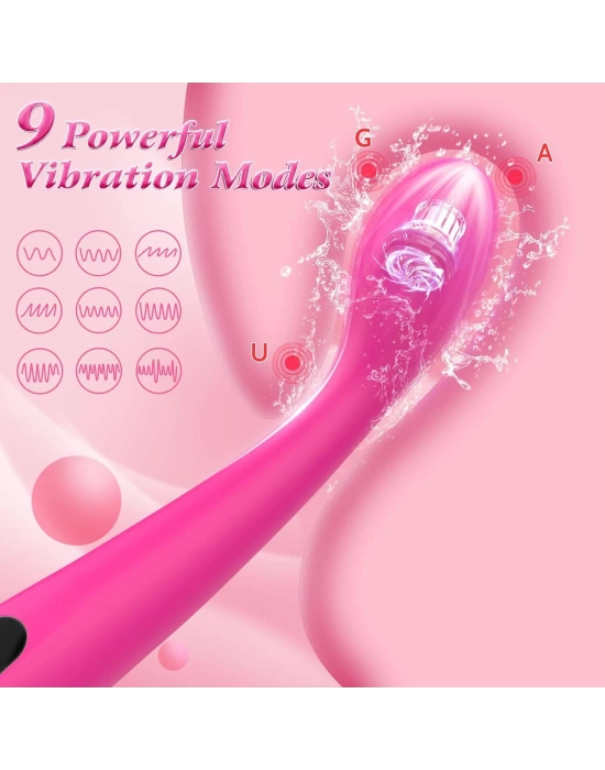 Klitoris Uyarıcılı Modern Vibratör Rose Pembe