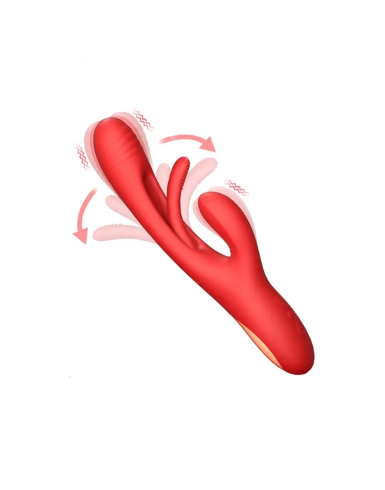 Wossi Modern 3 Modlu Rabbit Vibrator Kırmızı