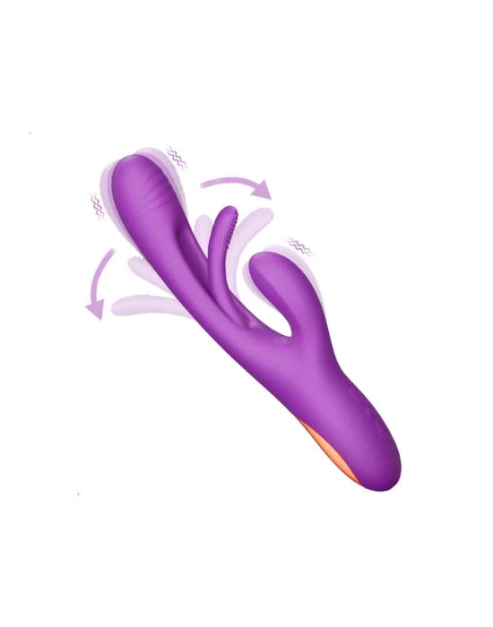 Wossi Modern 3 Modlu Rabbit Vibrator Mor