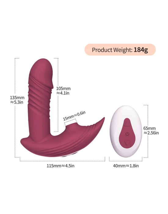 Wossi Modern Emişli Hareketli Giyilebilir Vibratör Kırmızı