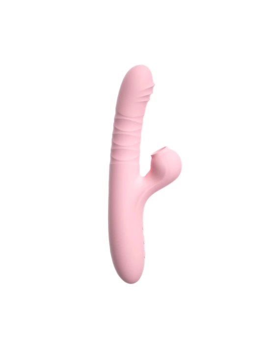 Modern Emişli ve Titreşimli Rabbit Vibratör Pembe