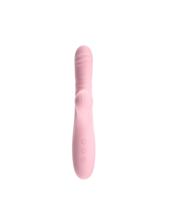Wossi Modern Emişli ve Titreşimli Rabbit Vibratör Pembe