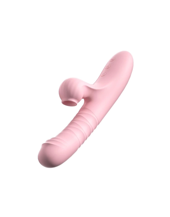 Modern Emişli ve Titreşimli Rabbit Vibratör Pembe