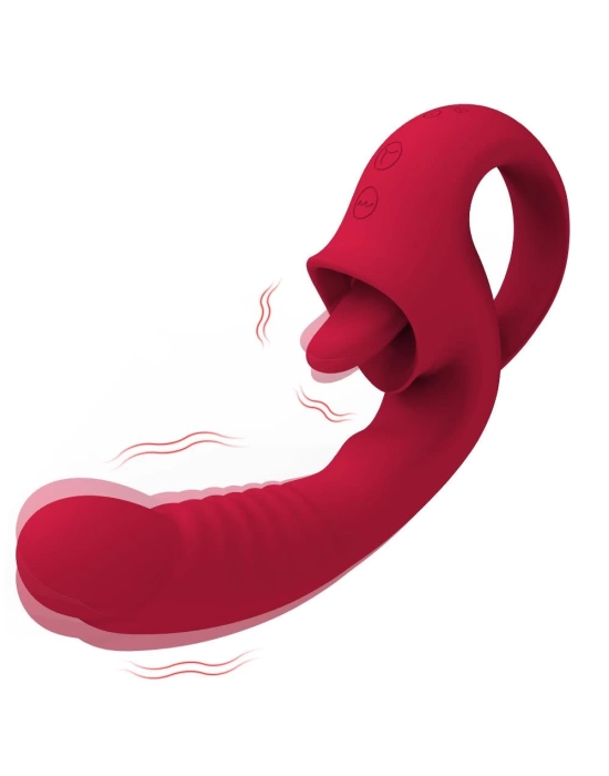 Modern G Noktası Uyarıcılı Vibratör Kırmızı