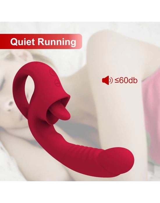 Modern G Noktası Uyarıcılı Vibratör Kırmızı