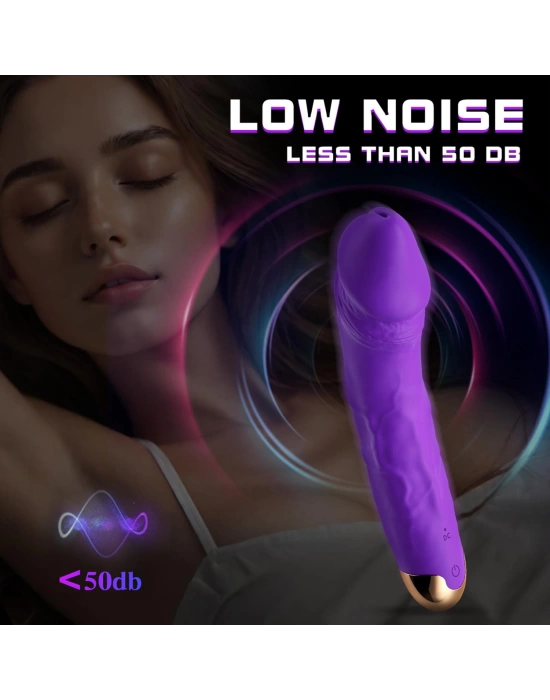 Wossi Modern Gerçekçi Dildo Vibratör Mor