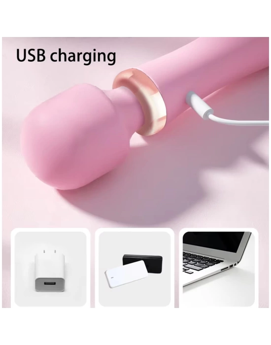 Modern Isıtmalı Wand Vibratör Pembe